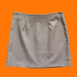 90's vintage tan khaki minimalist model off duty office siren mini skirt Size 7